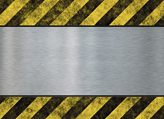 Image showing old metal hazard background