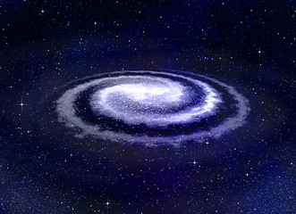 Image showing spiral vortex galaxy in space