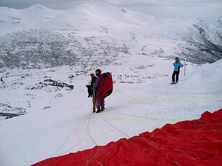 Image showing Tandem paragliding