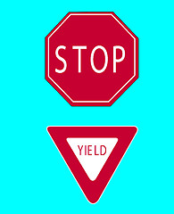 Image showing Stop and Yield