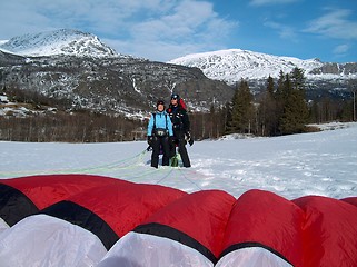 Image showing Tandem paragliding