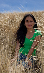 Image showing Latin Woman in Grass