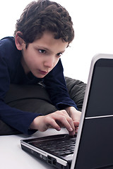 Image showing teen playing computer