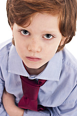 Image showing little businessman sad