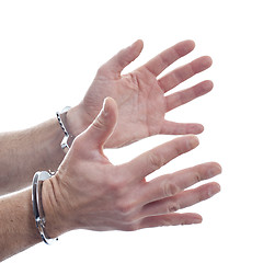 Image showing Hands and handcuffs