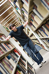 Image showing Young Man at the Library