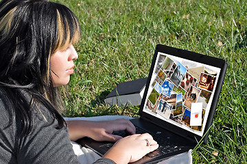 Image showing Woman Photo Editing