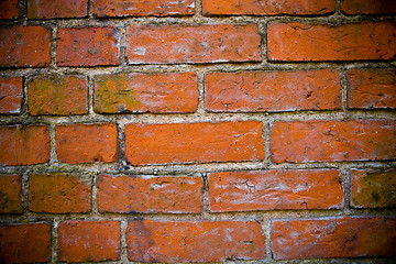 Image showing Bacground of red brick wall