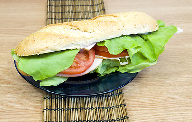 Image showing turkey baguette