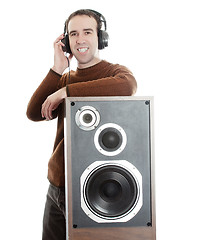 Image showing Man Listening To Music