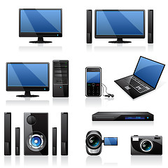 Image showing Computers and electronics icons