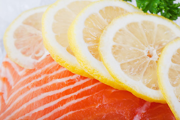 Image showing Salmon On Ice