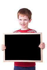 Image showing Kid Holding a black Board