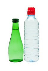 Image showing Bottles of water isolated on the white