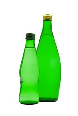 Image showing Bottles of water isolated on the white