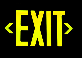 Image showing Exit neon sign