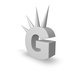 Image showing letter g with prickles