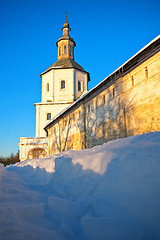 Image showing Church in sunset lights