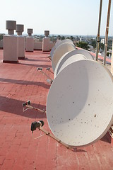 Image showing Satellite dishes