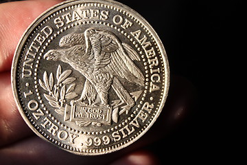 Image showing American silver bullion coin.