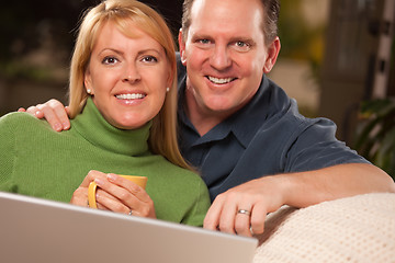 Image showing Handsome Couple Using Laptop