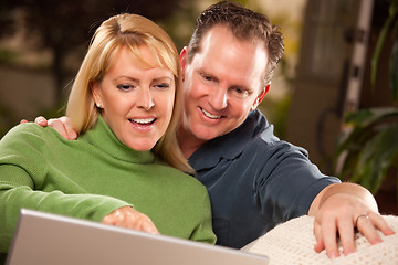 Image showing Handsome Couple Using Laptop