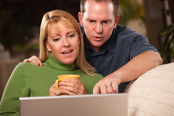 Image showing Handsome Couple Using Laptop