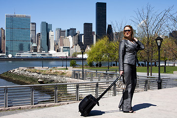 Image showing Business woman in park