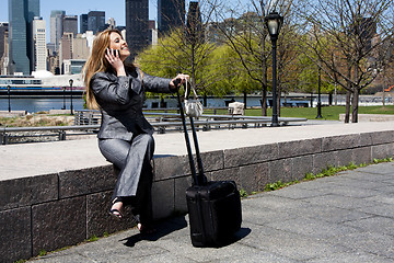 Image showing Entrepreneur woman on phone