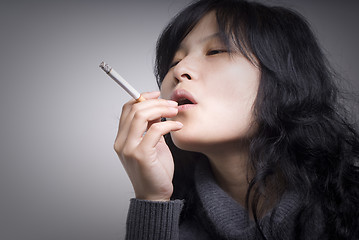 Image showing Fashion  smoking women