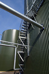 Image showing Ladders and pipes On An industrial construction Site