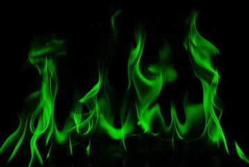 Image showing green fire flame