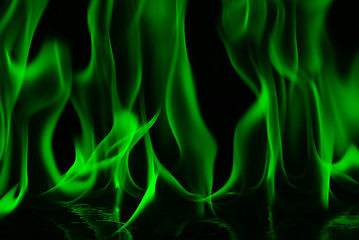 Image showing green fire flame