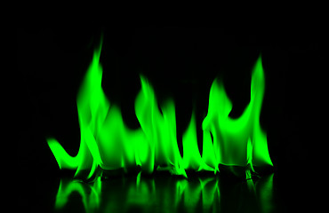 Image showing green fire flame