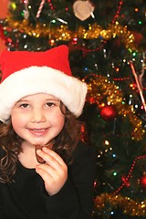 Image showing Happy little girl at Christmas