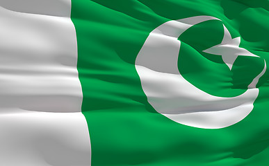 Image showing Waving flag of Pakistan