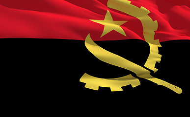 Image showing Waving flag of Angola