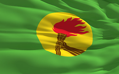 Image showing Waving flag of Zaire