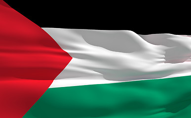 Image showing Waving flag of Palestine