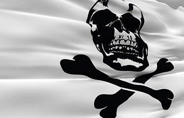 Image showing Waving pirate flag