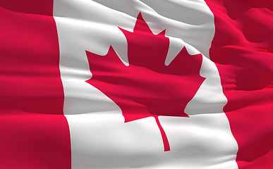 Image showing Waving flag of Canada