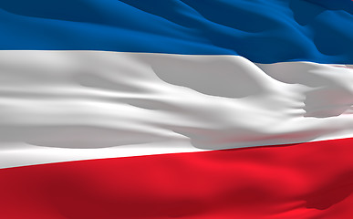 Image showing Waving flag of Serbia