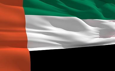 Image showing Waving flag of United Arab Emirates