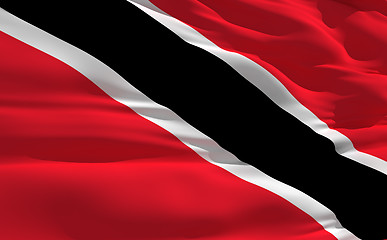 Image showing Waving flag of Trinidad and Tobago