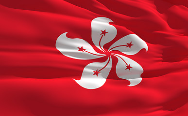 Image showing Waving flag of Hong Kong