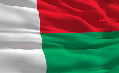 Image showing Waving flag of Madagascar