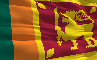 Image showing Waving flag of Sri Lanka