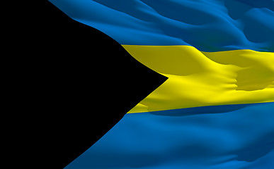 Image showing Waving flag of Bahamas