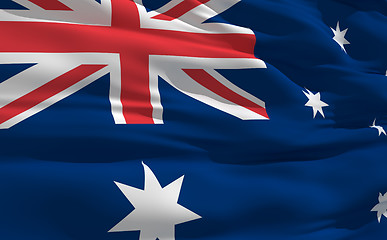 Image showing Waving flag of Australia