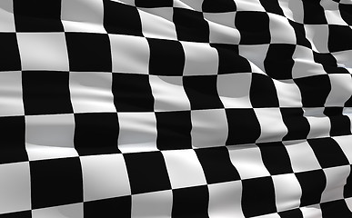 Image showing Waving checkered flag